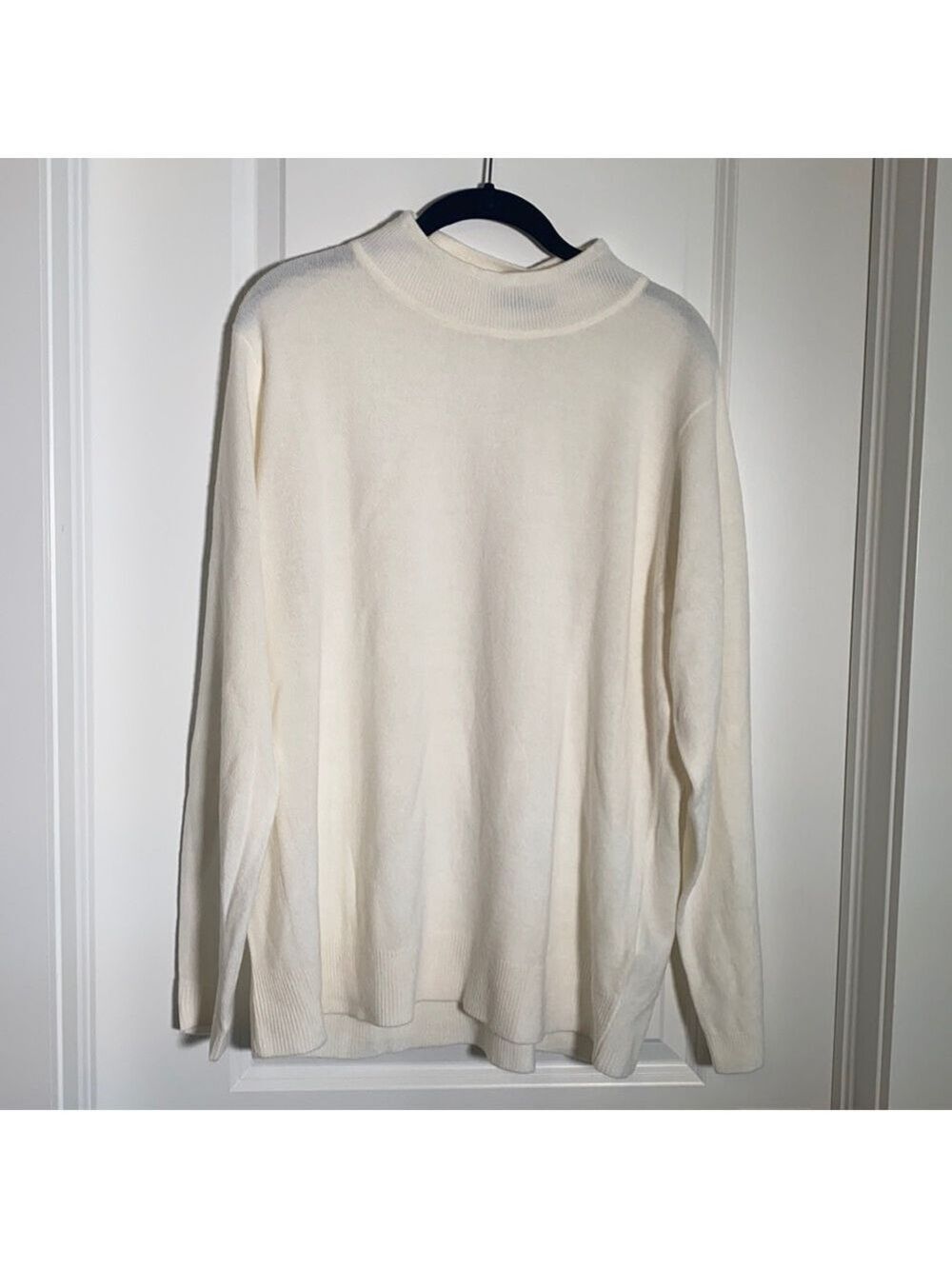 Napa Valley Ivory Mock Neck Sweater New With Tags